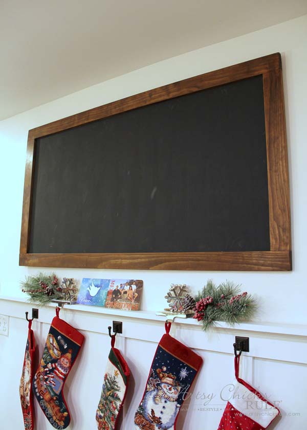 DIY Farmhouse Inspired Chalkboard - before chalk prep - artsychicksrule