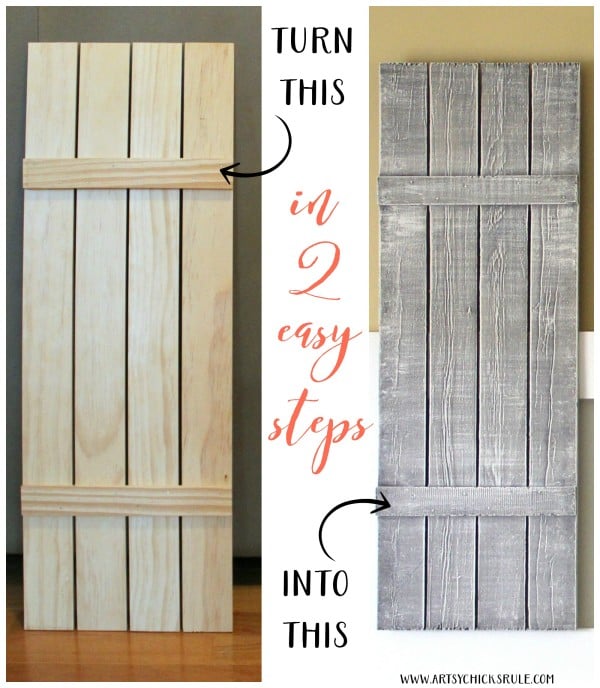 Diy Weathered Wood Shutters Farmhouse Style Artsy Chicks