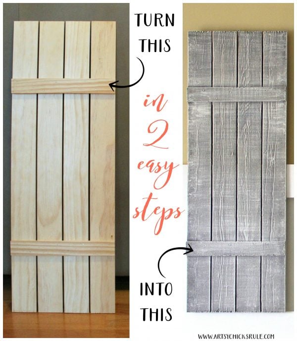 DIY Weathered Shutters