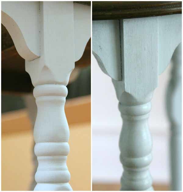 Side Table Makeover - Amy Howard Paint & Dust of Ages - BEFORE AND AFTER DUST -artsychicksrule #dustofages #amyhowardpaint