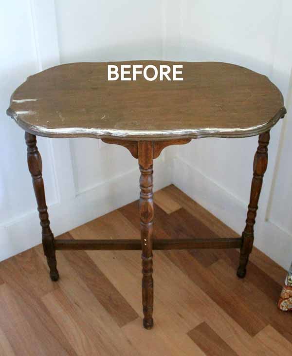 Side Table Makeover - Amy Howard Paint & Dust of Ages - BEFORE -artsychicksrule #dustofages #amyhowardpaint