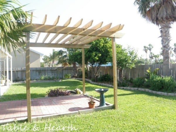 An outdoor pergola.