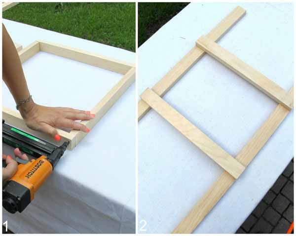 DIY Beverage Station Tutorial - Create Top Shelf Frame and Leg Frame - artsychicksrule.com #beveragestand