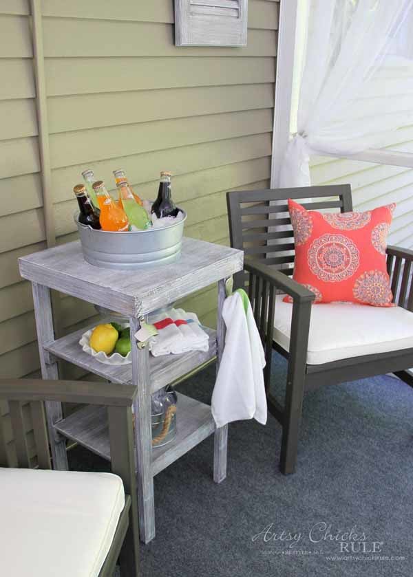 DIY Beverage Station Tutorial - Easy DIY - artsychicksrule.com #beveragestand