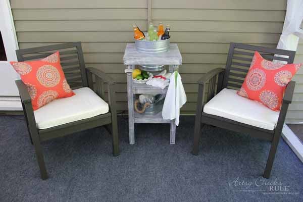 DIY Beverage Station Tutorial - Great for Parties - artsychicksrule.com #beveragestand