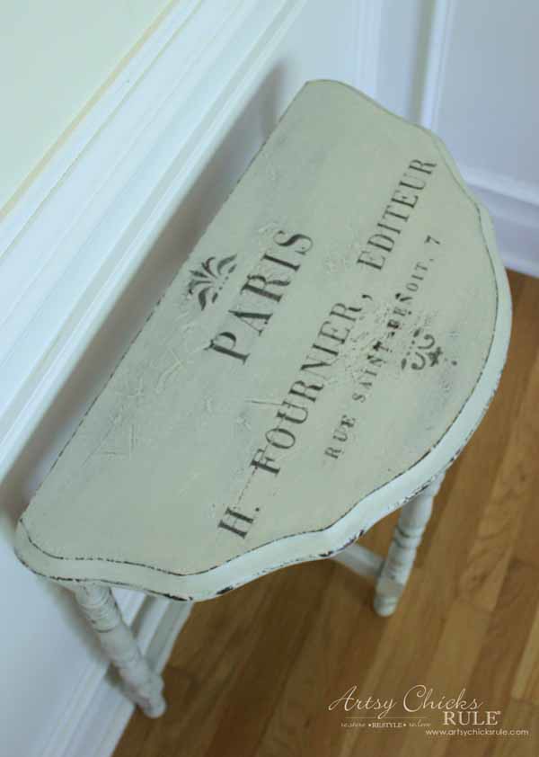 Thrifty Makeover with MMS Milk Paint - AFTER waxed - artsychicksrule #milkpaint #mmsmilkpaint