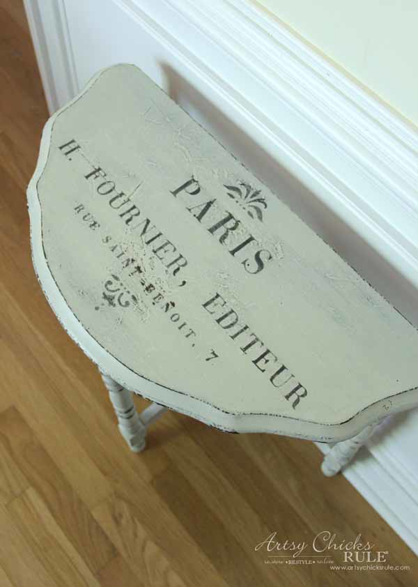 Thrifty Makeover with MMS Milk Paint - top after - artsychicksrule #milkpaint #mmsmilkpaint