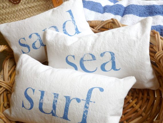 Beach Pillows - ShannSpishakStudio Etsy