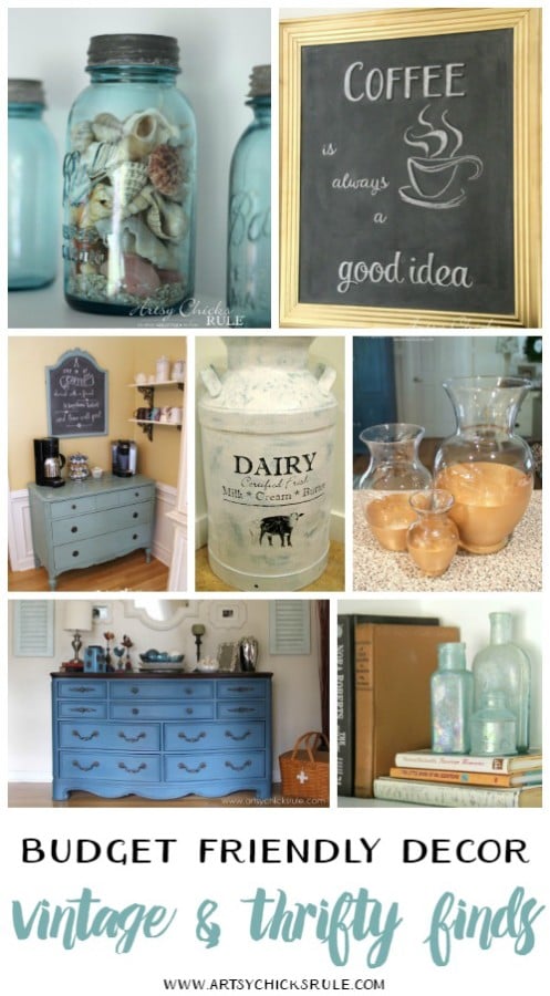 Budget Friendly Decor - Vintage & Thrifty Finds - artsychicksrule #budgetfriendlydecor