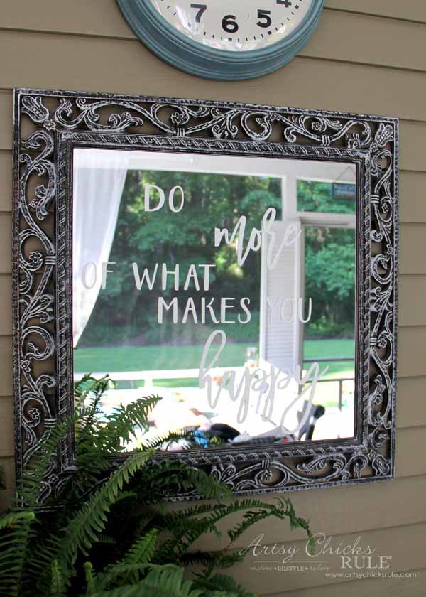 Mirror Word Art - DO MORE OF WHAT MAKES YOU HAPPY - artsychicksrule.com #mirrorwordart #silhouette