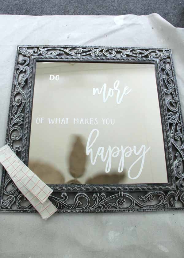 Mirror Word Art - First Attempt Too Small- artsychicksrule.com #mirrorwordart #silhouette