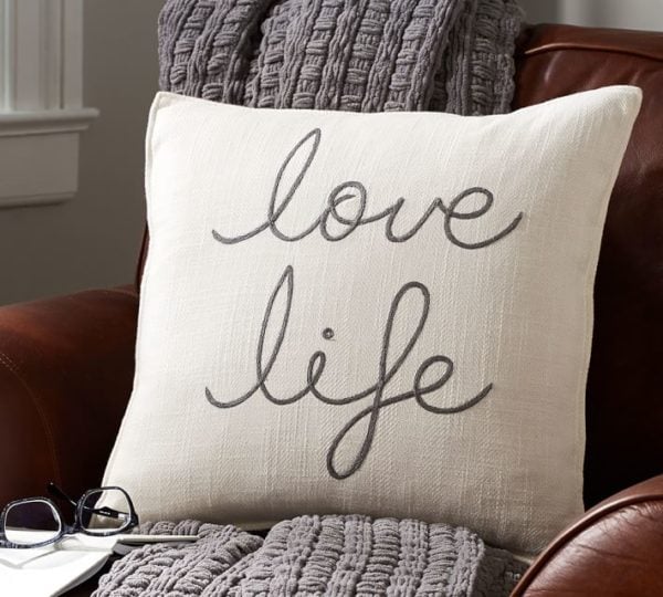 love-life-embroidered-pillow-cover- Pottery Barn