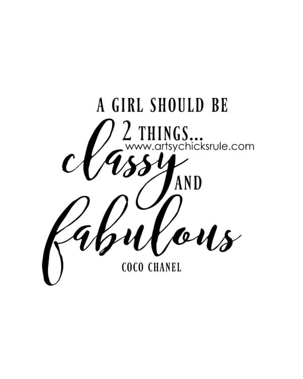 Classy and Fabulous - Printable - artsychicksrule