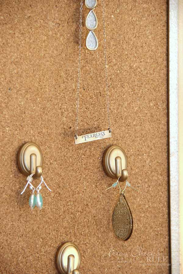 DIY Jewelry Organizer - FEARLESS necklace - artsychicksrule #jewelryorganizer #popularpins