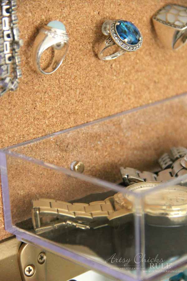 DIY Jewelry Organizer - watch cubby organizer - artsychicksrule #jewelryorganizer #popularpins