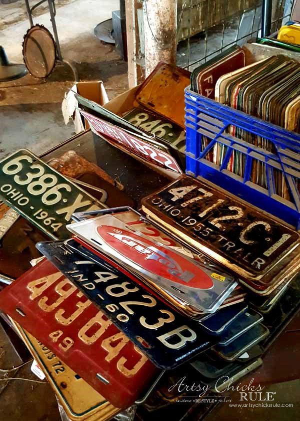 GMC & The World's Longest Yardsale - old license plates - artsychicksrule #worldslongestyardsale #gmc