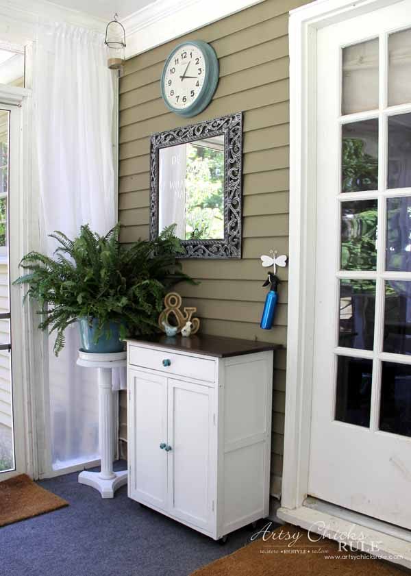 Screened Porch & Patio Makeover - right side - artsychicksrule #popularpins #patiomakeover #porch