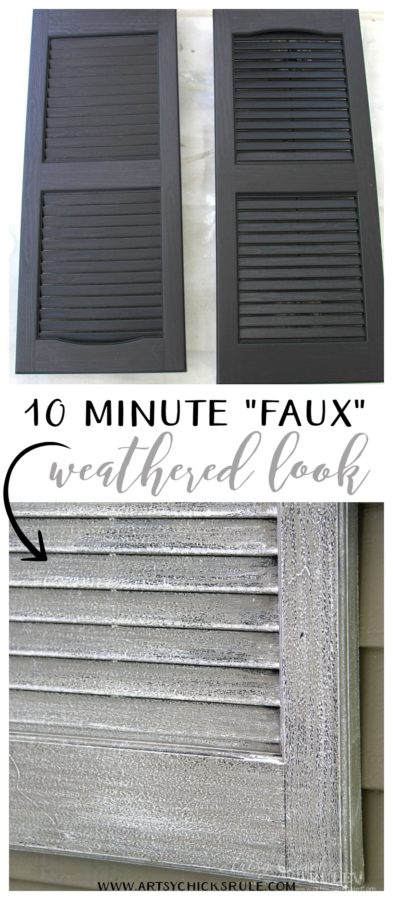 Thrifty Porch Decor - SUPER EASY 10 MINUTE FAUX WEATHERED LOOK - artsychicksrule