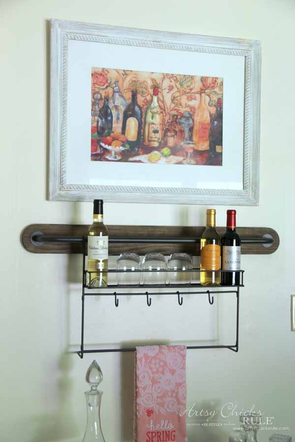 Wine Rack Decor - with wine print - artsychicksrule #winerack #worldmarket