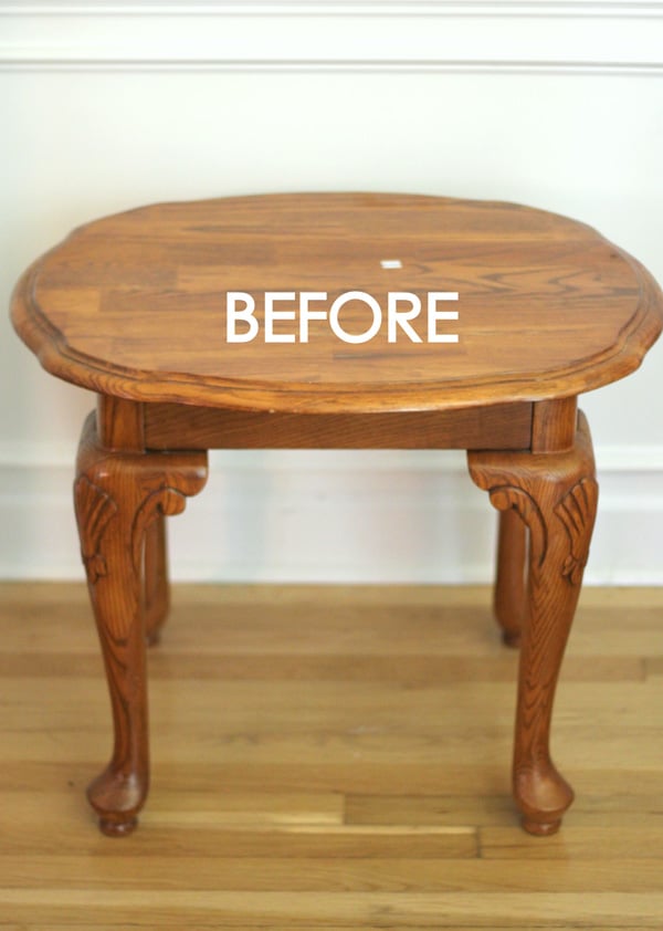 Coastal End Table Makeover (GF Chalk Style Paint)