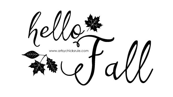 FREE Fall Printables - Hello Fall Quote - artsychicksrule.com #freeprintables #fallquotes #autumnquotes