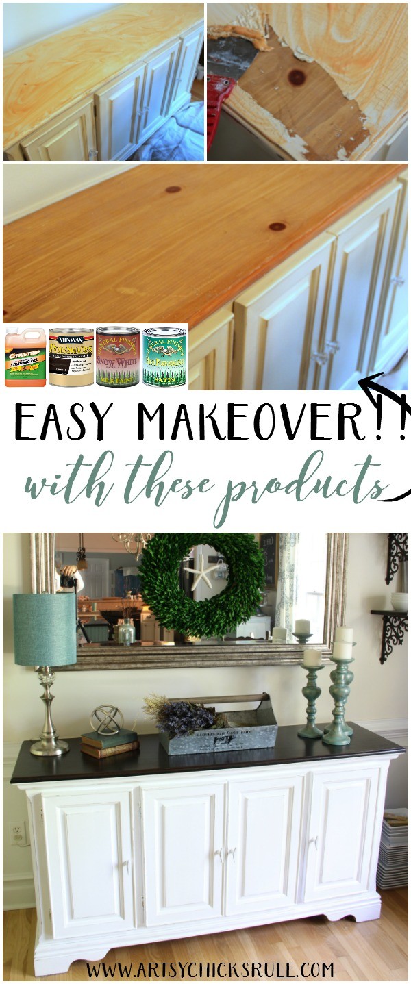 SOOO Easy Furniture Makeover!!! Dining Room Furniture artsychicksrule.com