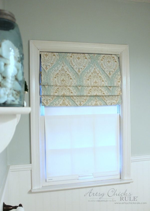 No Sew Faux Roman Shade artsychicksrule.com