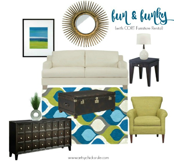 1 room, 3 ways with CORT Furniture Rental artsychicksrule.com #ad #CORTathome 