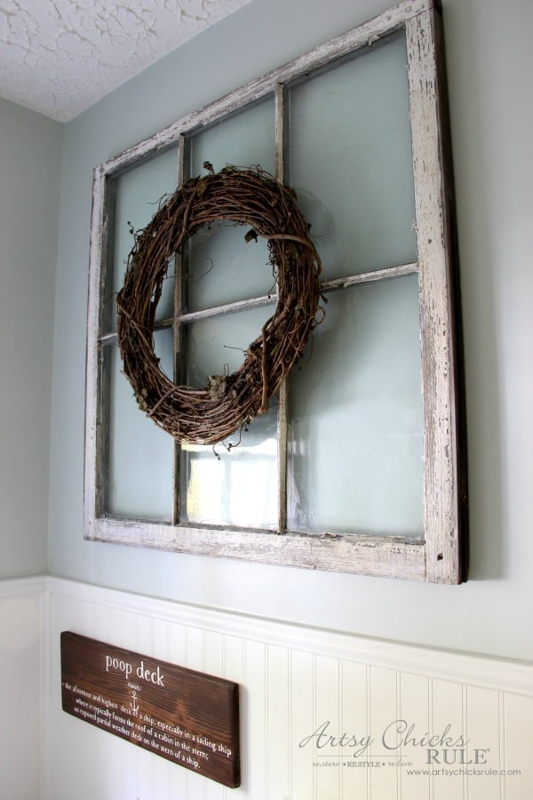 Coastal Farmhouse Bath Reveal - artsychicksrule.com