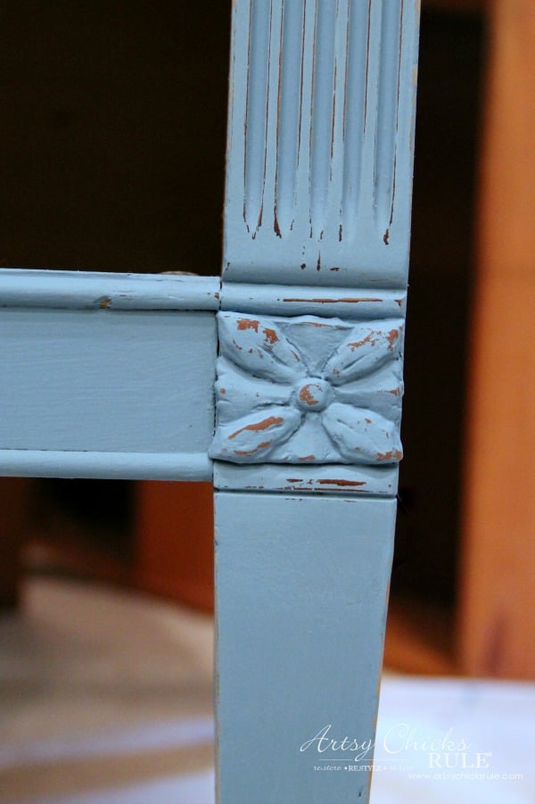 Giverny Chalk Paint Chest Makeover with White Wax - artsychicksrule.com #giverny #chalkpaint #chalkpaintfurniture #furnituremakeover