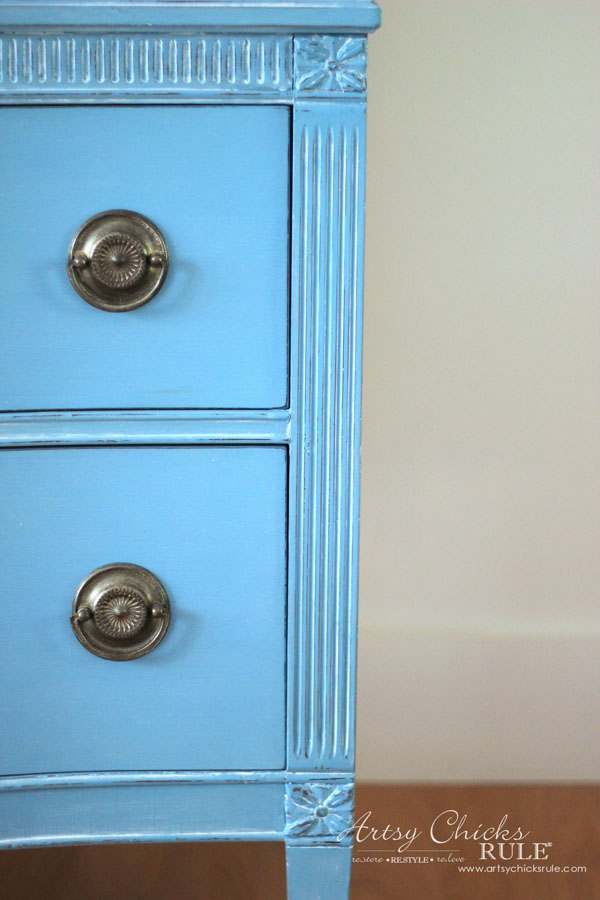 blue dresser