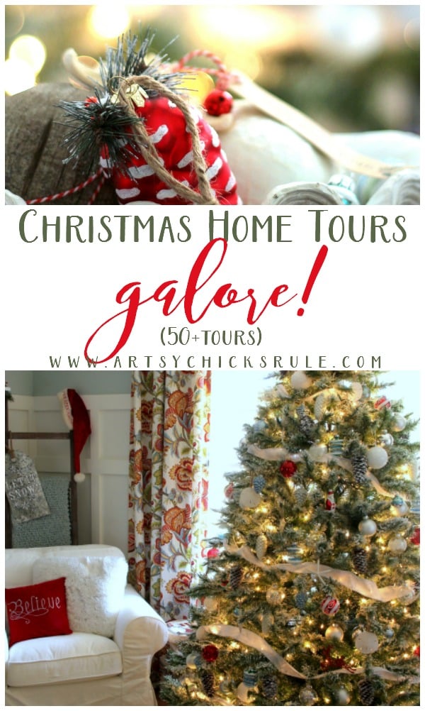 TONS of Holiday Inspiration and IDEAS!! Christmas Home Tours Galore artsychicksrule.com
