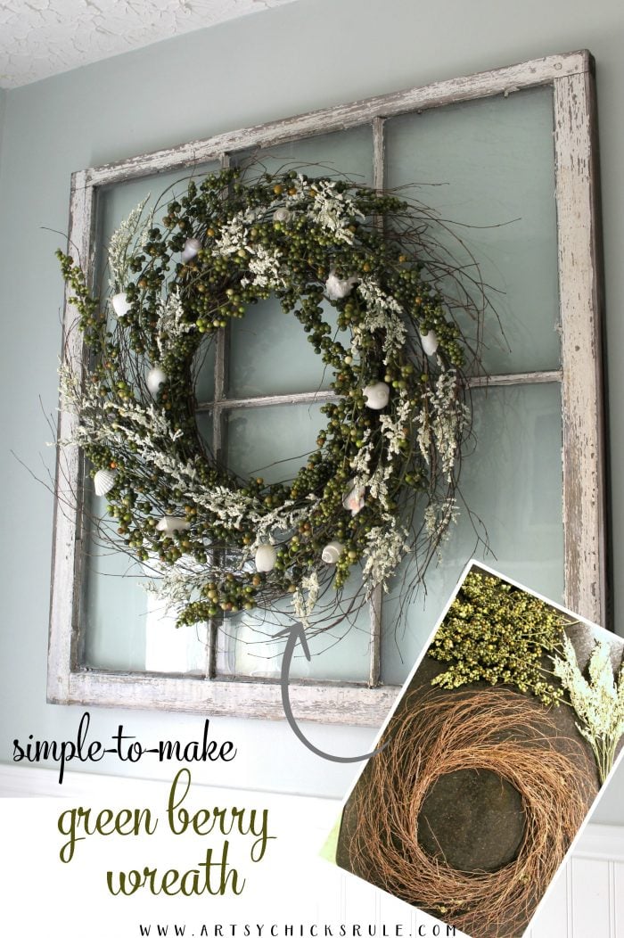 DIY Green Berry Wreath… Gone Coastal