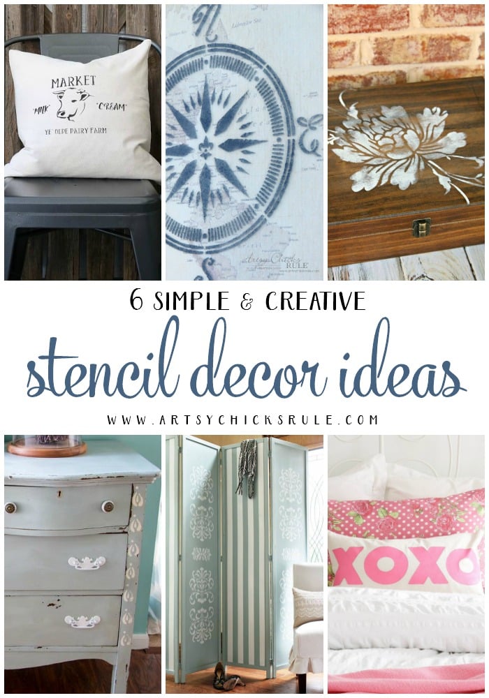 6 Stencil Ideas For Your Home!! artsychicksrule.com