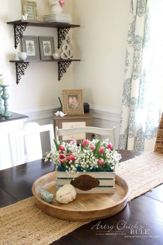 Bring Spring Inside!! Easy to do, Ideas here!! artsychicksrule.com #springdecor #decoratingforspring #bringspringinside