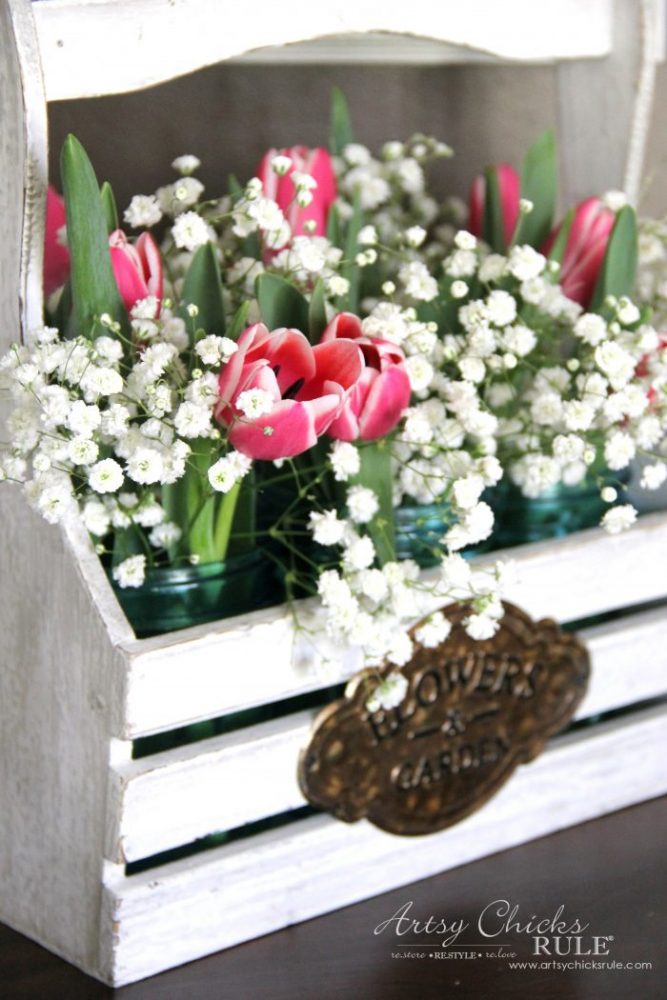 Bring Spring Inside!! Easy to do, Ideas here!! artsychicksrule.com #springdecor #decoratingforspring #bringspringinside