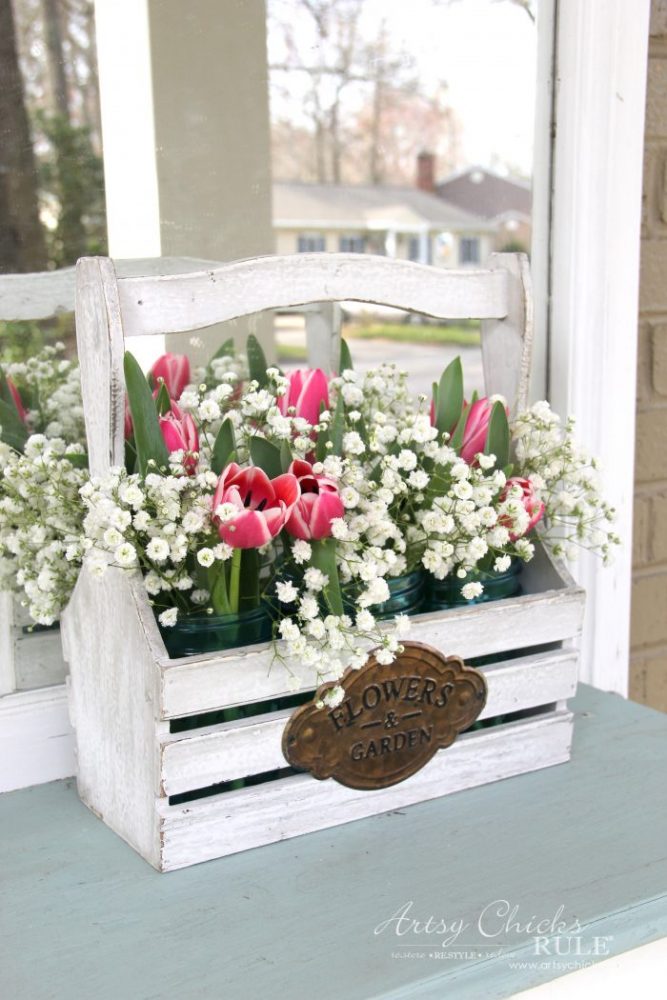 Bring Spring Inside!! Easy to do, Ideas here!! artsychicksrule.com #springdecor #decoratingforspring #bringspringinside