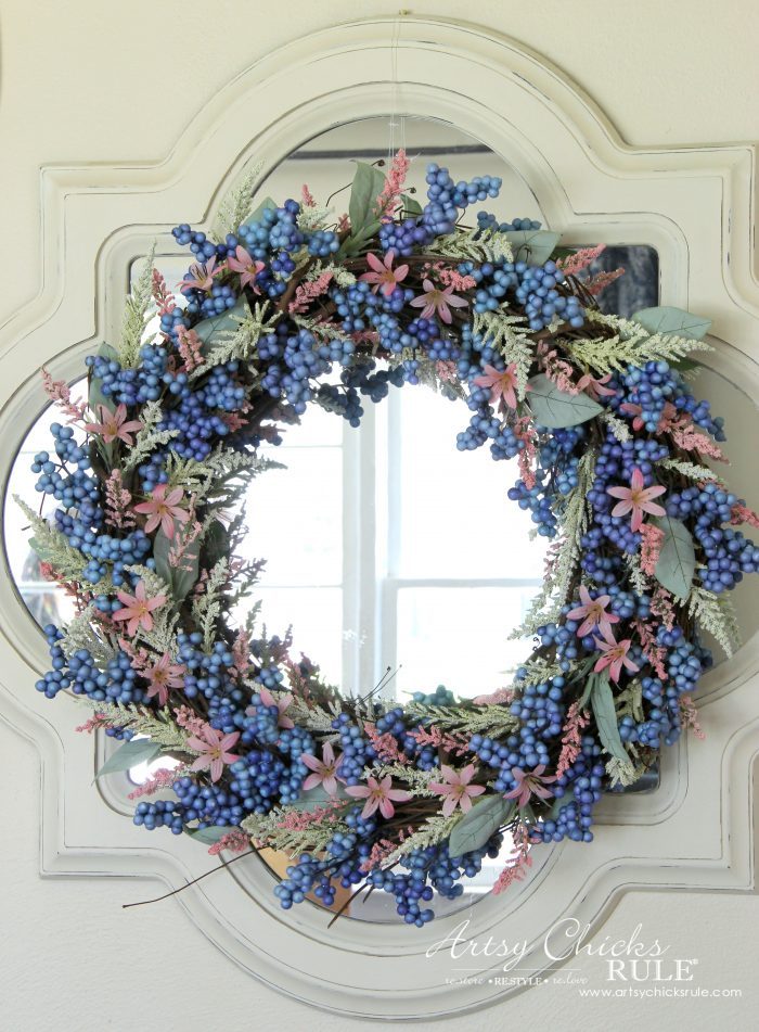 Simple & EASY Spring Wreath! #springwreath #easyspringwreath #diyspringwreath artsychicksrule.com