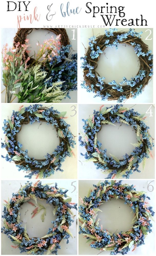SOOO Simple & EASY Spring Wreath! #springwreath #easyspringwreath #diyspringwreath artsychicksrule.com