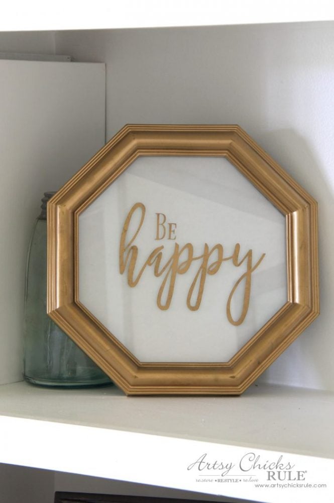 Don't Worry Be Happy Signs, Easy DIY Signs and Thrifty Makeover! artsychicksrule.com