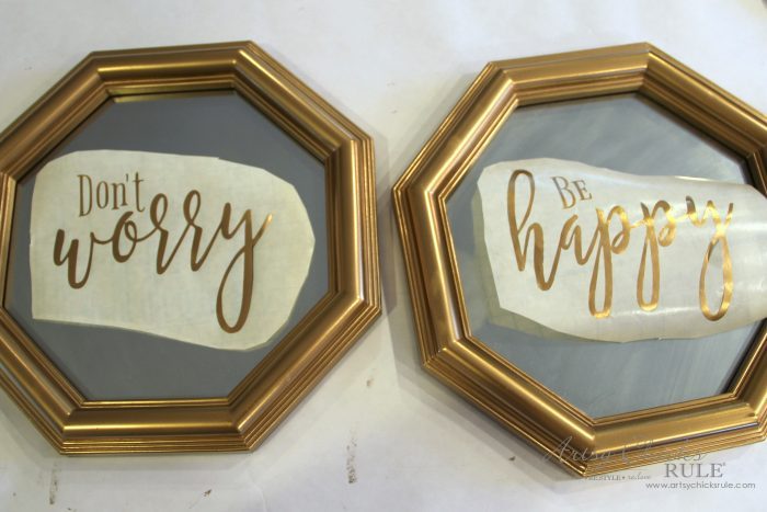 Don't Worry Be Happy Signs, Easy DIY Signs and Thrifty Makeover! artsychicksrule.com