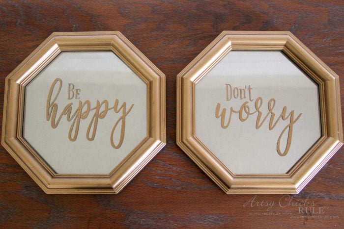 Don't Worry Be Happy Signs, Easy DIY Signs and Thrifty Makeover! artsychicksrule.com