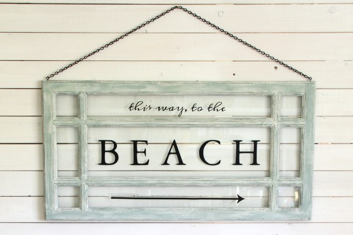 Old Window Beach Sign