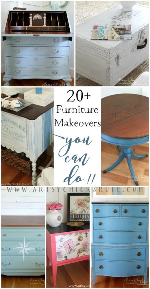 20+ MORE Furniture Makeovers YOU Can Do!! artsychicksrule.com