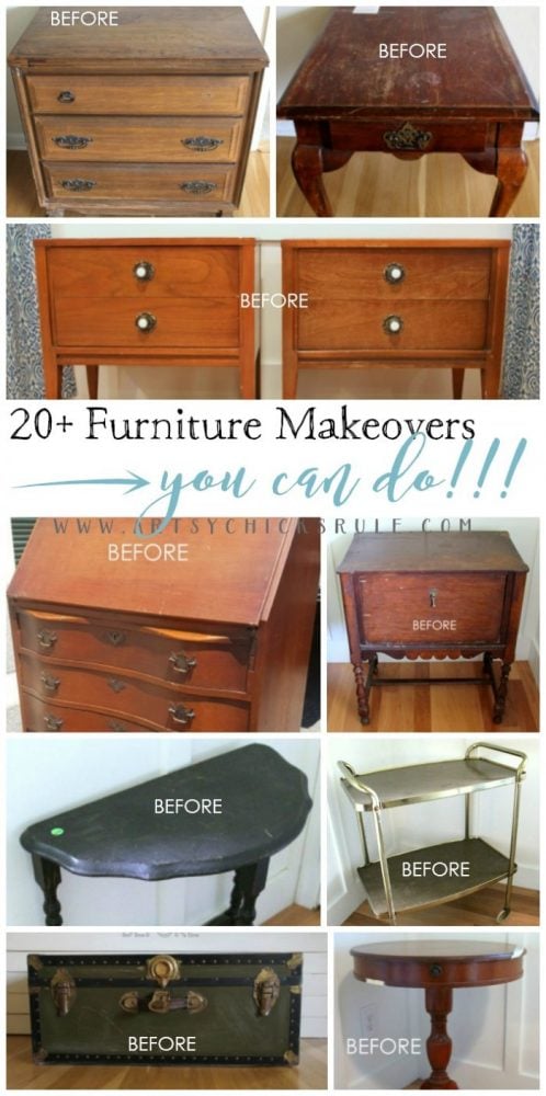 20+ MORE Furniture Makeovers YOU Can Do!! artsychicksrule.com