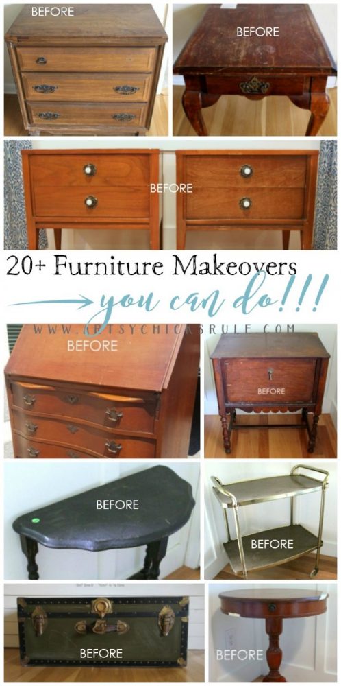 Super Easy Way To Update Wood Stained Furniture Artsy Chicks Rule