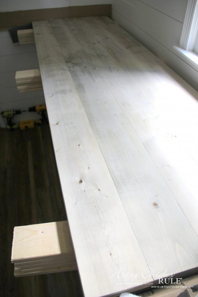 How To Make A Diy Wood Countertop, Wide Plank Countertop Diy