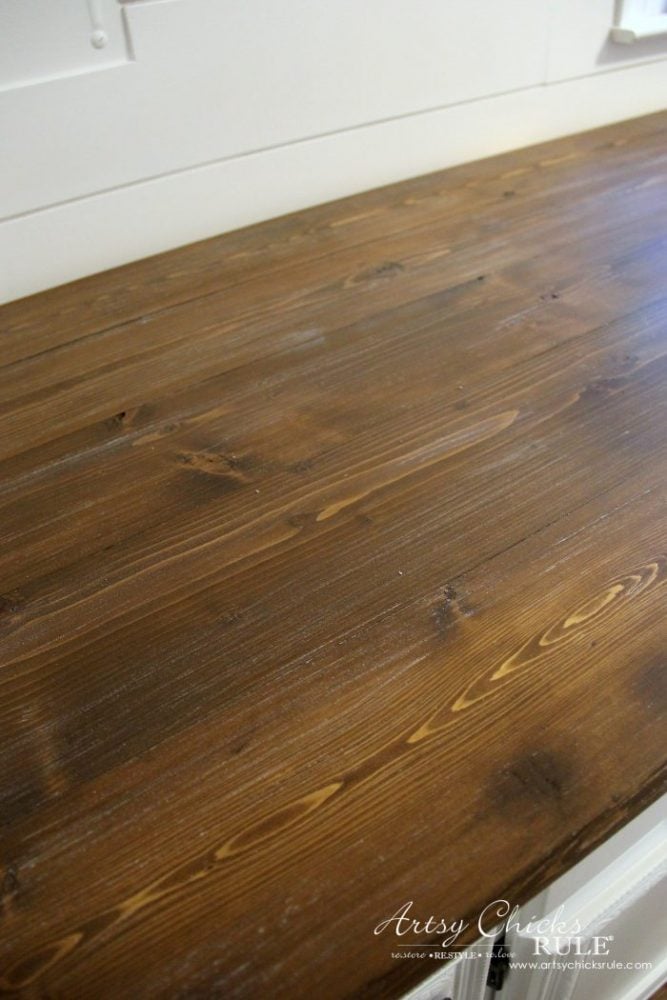 How To Make A Diy Wood Countertop, Vinyl Flooring Countertop