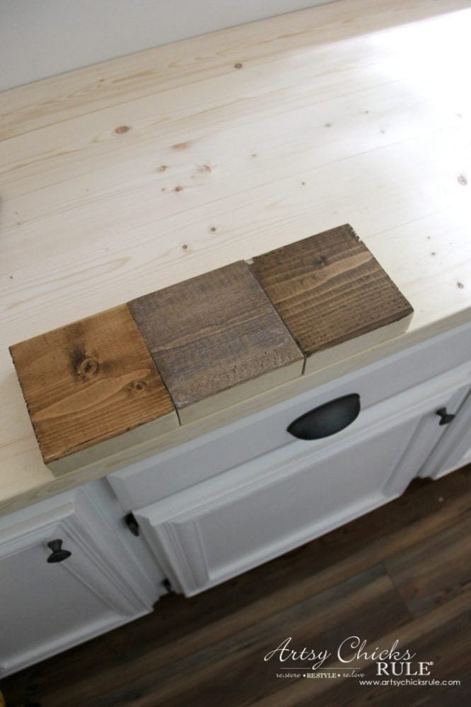 How To Make A Diy Wood Countertop, Diy Wood Plank Kitchen Countertops