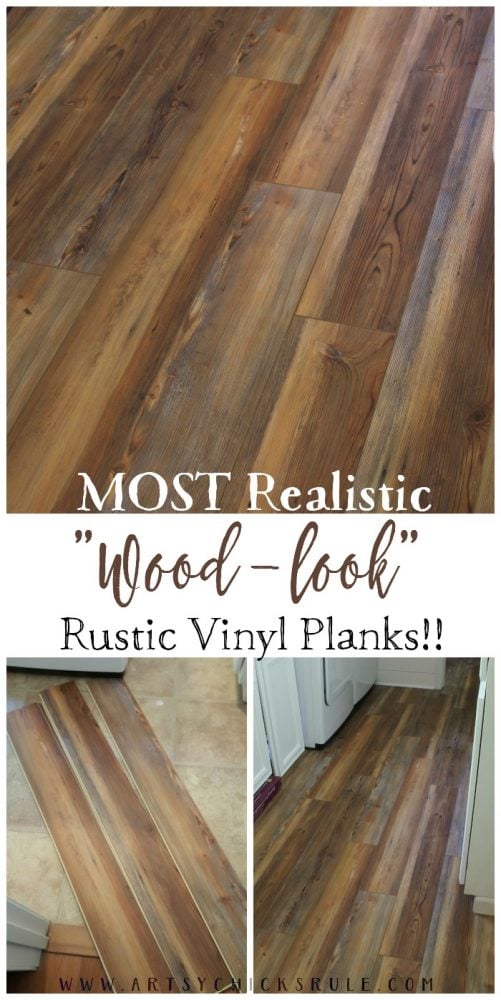 Farmhouse Vinyl Plank Flooring - Most Realistic Wood Look - artsychicksrule.com #woodlookflooring #rusticflooring #vinylplankflooring #farmhouseflooring 